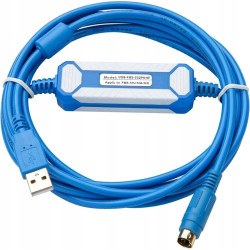 Kabel USB-FBS-232PO-9F 2.5 m pozłacany, niebieski